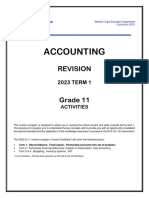 Accounting Grade 11 Revision Term 1 - 2023