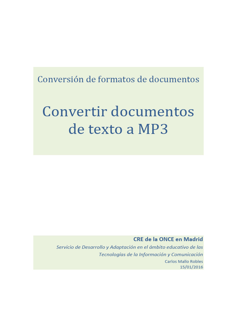 DOCUMENT TO MP3 CONVERTER visual data 7