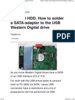 PC-3000 HDD. How To Solder A SATA-Adapter To The USB Western Digital Drive PC-3000 Support Blog