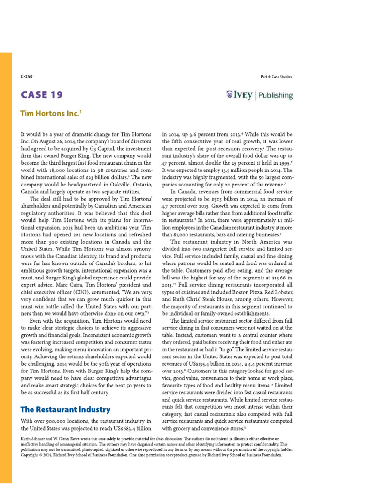 Tim Hortons | PDF