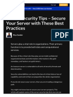 Server Security Tips - Secure Your Server With These Best Practices