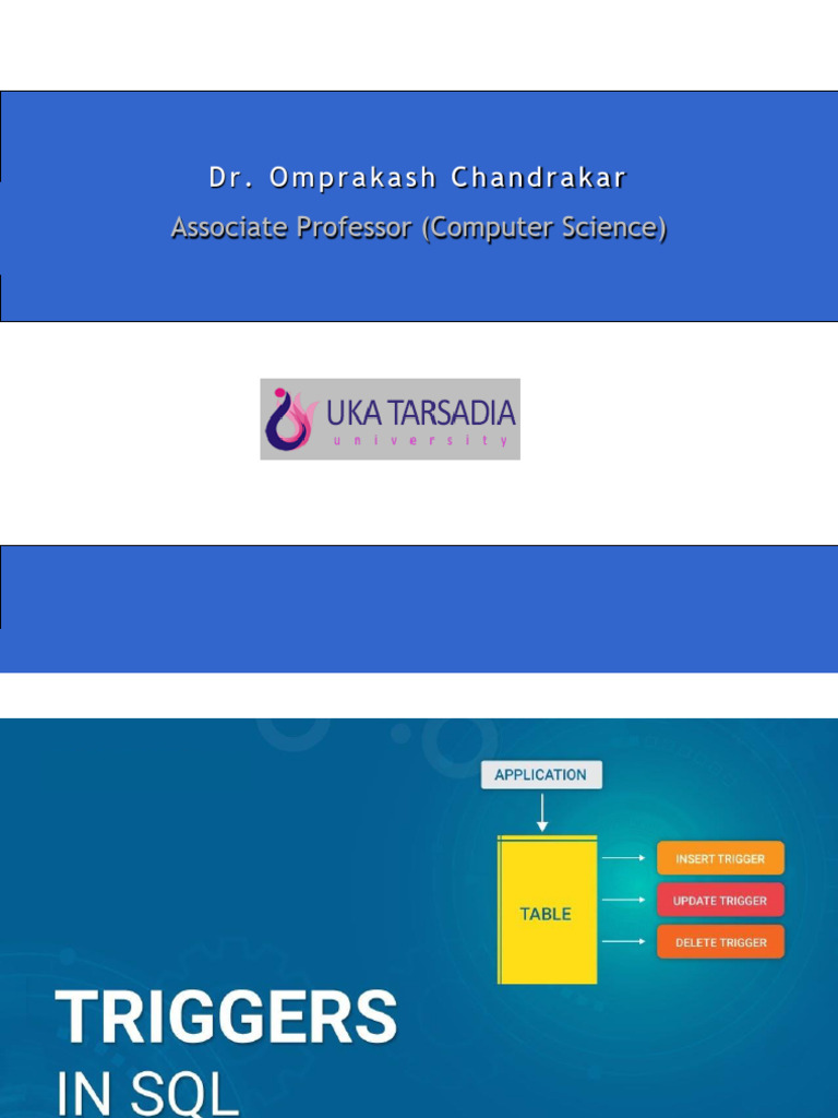 Unit 3 Trigger | PDF | Data Management | Databases