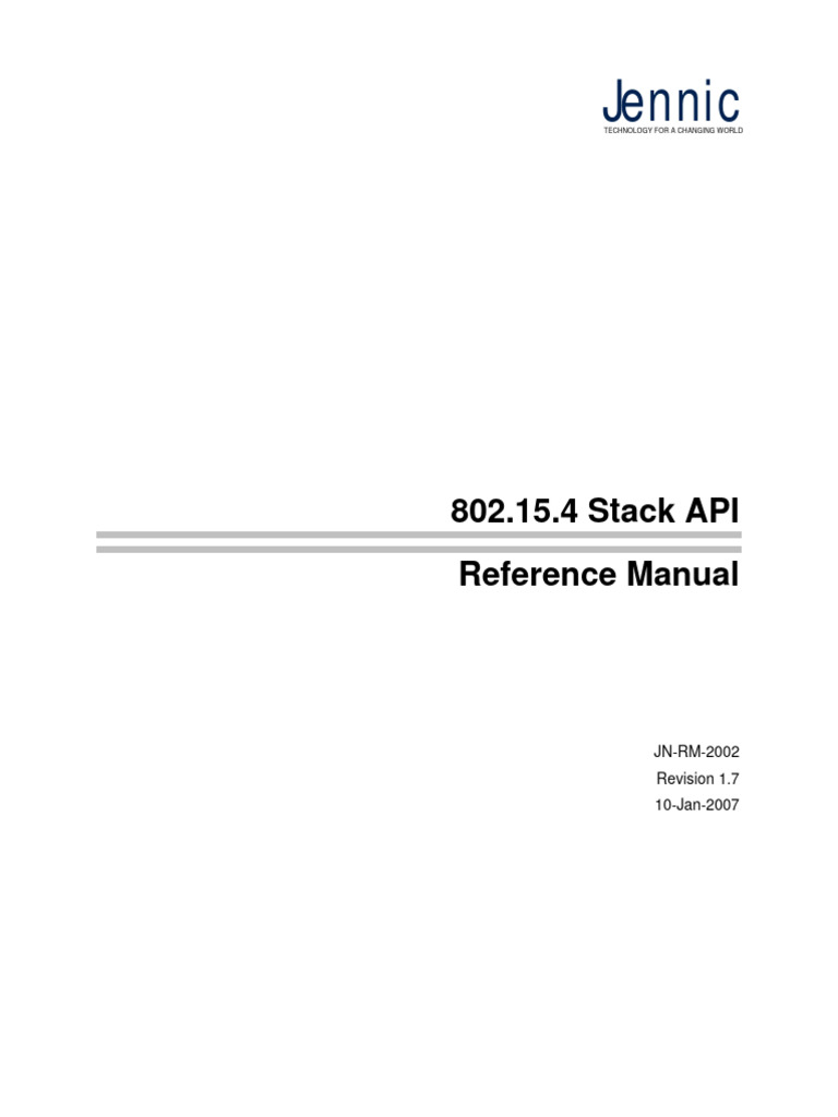802.15.4 Stack API Reference Manual | PDF | Thread (Computing ...