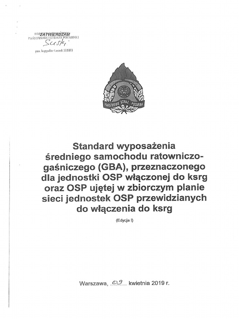 Standard-wyposażenia-samochodu-dla-OSP-KSRG | PDF