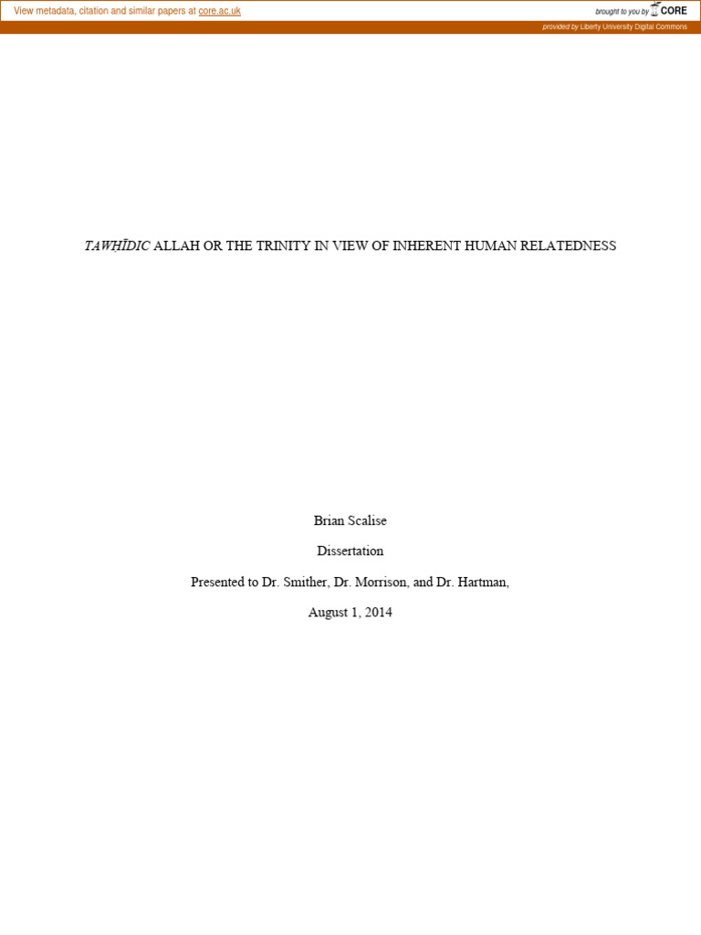 Allah Or The Trinity Pdf God God In Islam