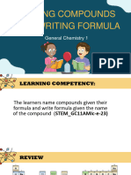 Naming Compounds and Writing Formula