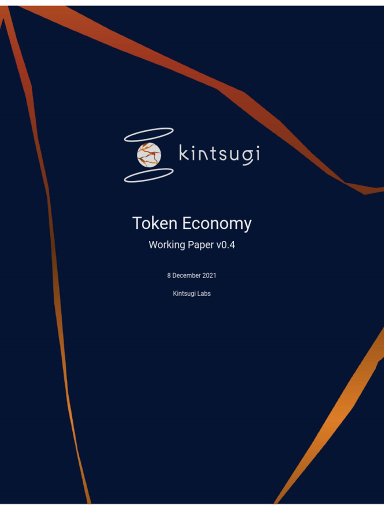 Kintsugi Token Economy Pdf Bitcoin Economies