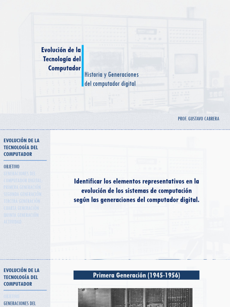 Generaciones de Computadoras | PDF | Almacenamiento de datos de la ...