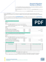 Demande Allocations Familiales