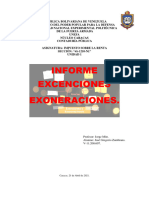 Informe Exenciones y Exoneraciones