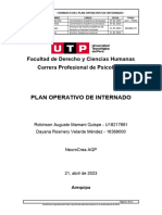 Formato Del Plan Operativo Del Internado de Psicología I