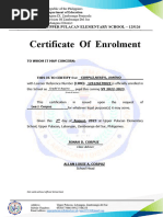 Enrolment Certification