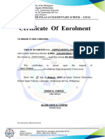 Enrolment Certification
