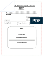 Evaluación 3 - Historia, Geografía y Ciencias Sociales - 5° Básico