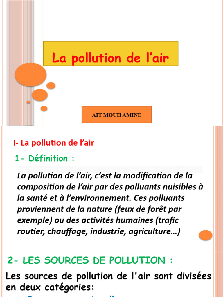 Comprendre la pollution de l'air | PDF | Pollution de l'air ...