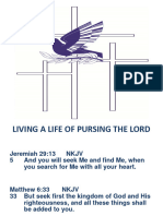 Living A Life of Pursing The Lord 5-27-18 Part I