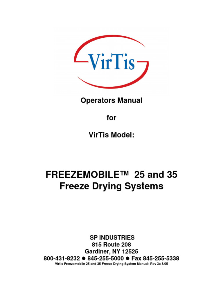 Lyophilizer Manual PDF