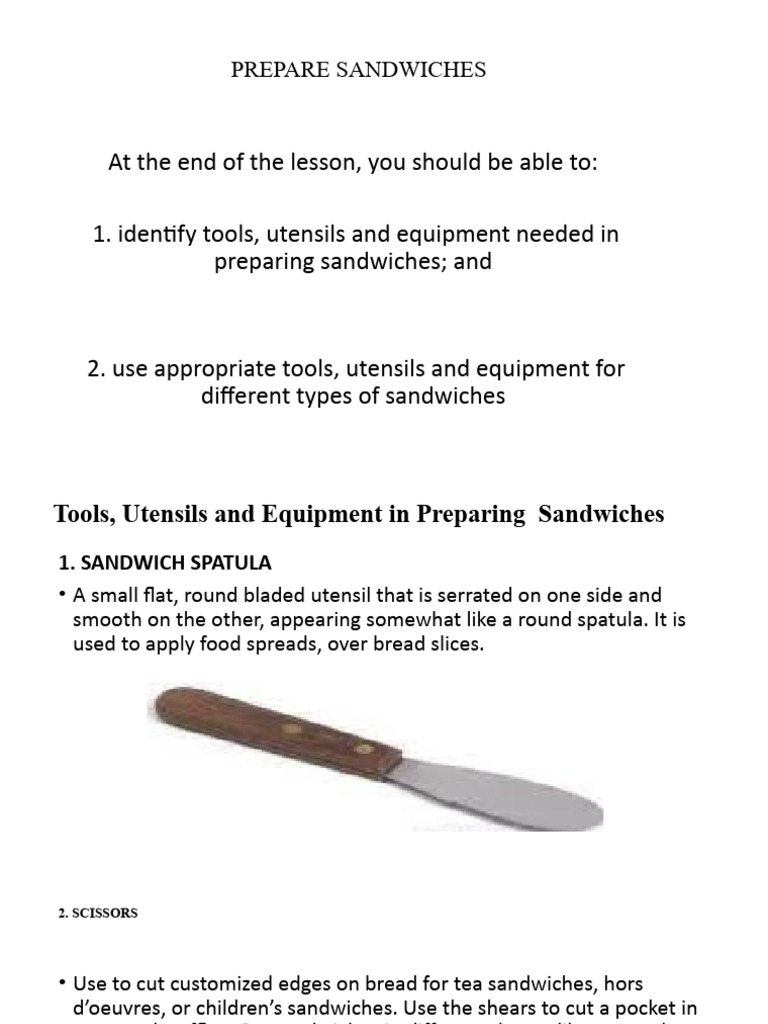 Sandwich Tools PDF Knife Blade