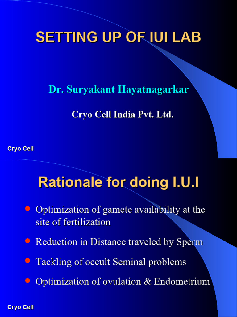 IUI Lab Setup Guide and Best Practices | PDF | Sexual Reproduction ...