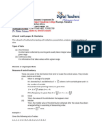 A Level Math Paper 2 Statistics