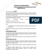 Informe Medico Del Mes de Febrero