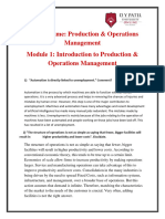 Assignment Mod 1 Introduction Production Operation Management