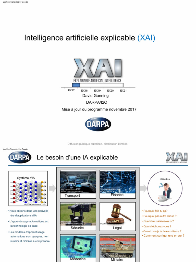 IA Explicable : Programme DARPA XAI | PDF | Apprentissage automatique ...