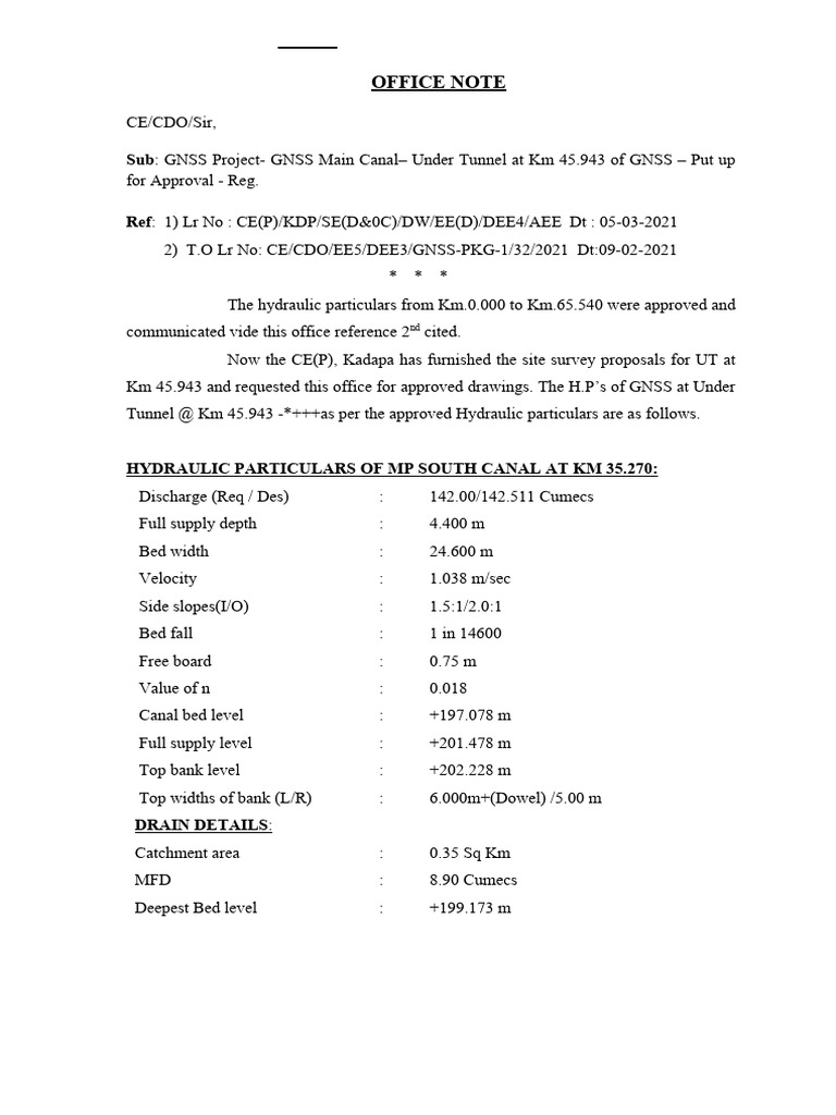 Office Note PDF Hydrology Earth Sciences
