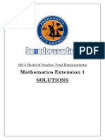 2013 BoS Trials Mathematics Extension 1 Solutions