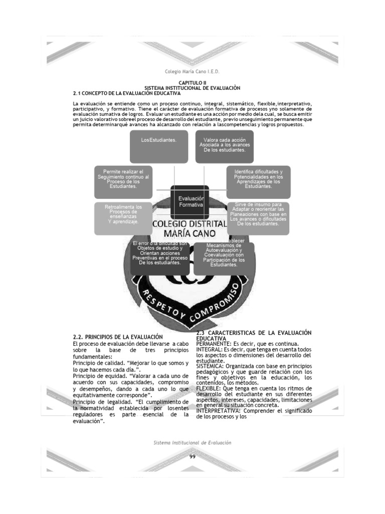Tipos y Principios de Evaluación Educativa | PDF | Evaluación | Plan de ...