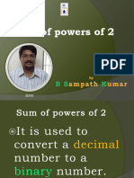 Sum of Powers of 2