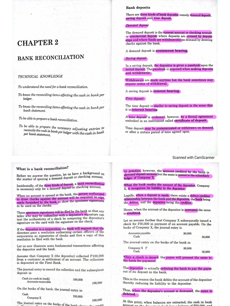 Chap 2 Bank Reconciliation | PDF