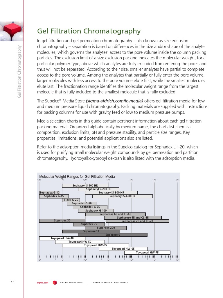 Chromatography Gel Filtration Chromatography Gel Electrophoresis