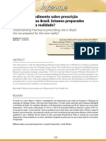 Nível de Entendimento Sobre Prescrição Farmacêutica No Brasil. Estamos Preparados para Essa Nova Realidade?