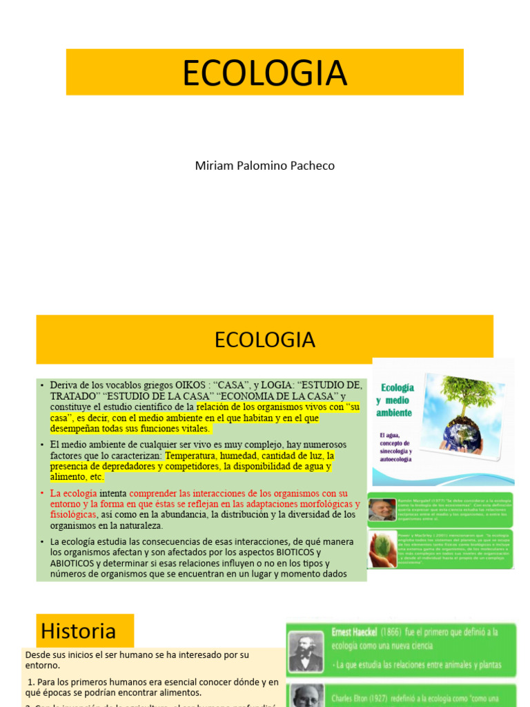 Semana 9 Ecologia | PDF | Ecología | Ecosistema