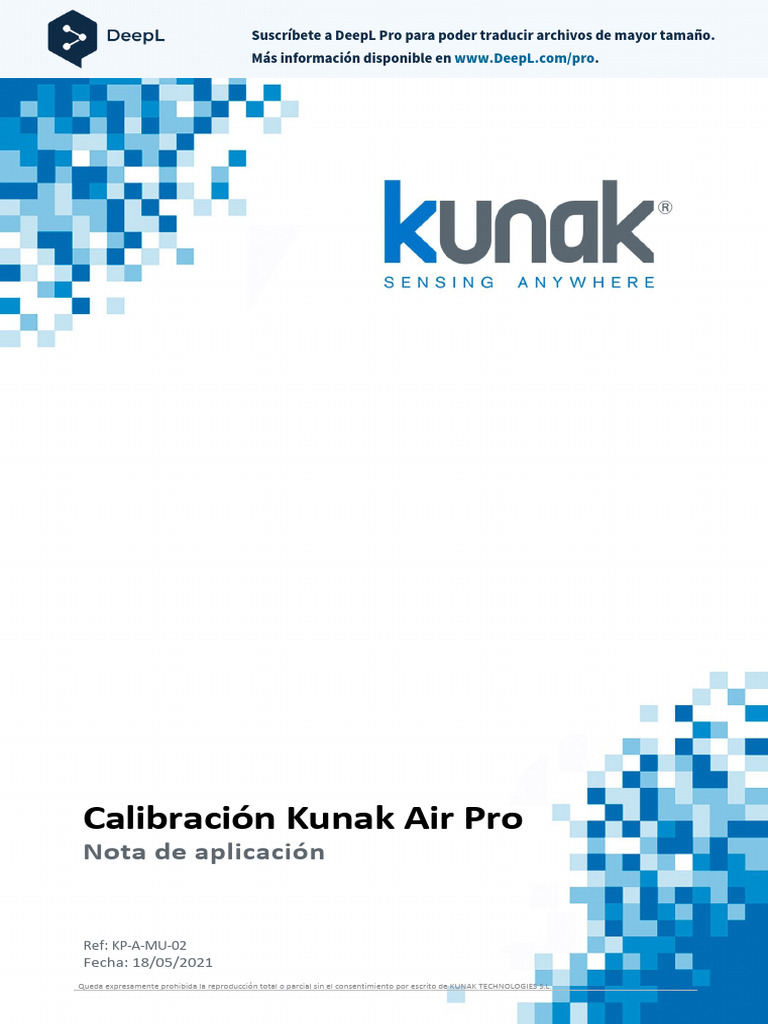 Kunak Air Pro Calibration Es Pdf
