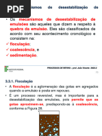 Mecanismos de Desestabilização de Emulsões Quebra Da Emulsão