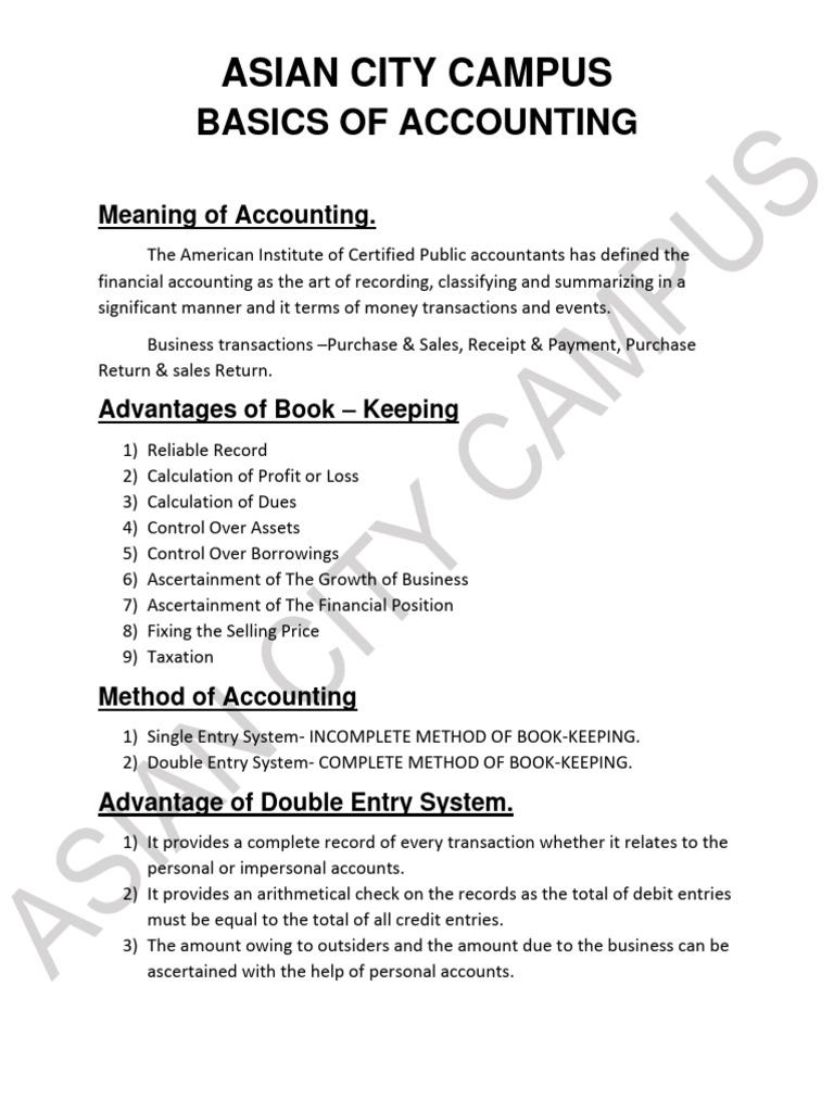 Basics of accounting qb pdf debits and credits expense