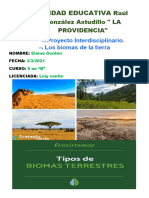 Proyecto Interdisciplina Los Biomas de La Tierra