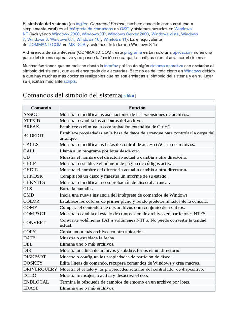 Todos Comandos | PDF | Archivo de computadora | Lenguaje de escritura