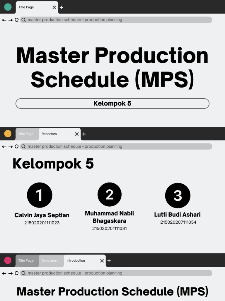Master Production Schedule - Production Planning | PDF