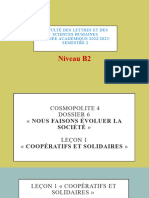 Niveau B2: Faculté Des Lettres Et Des Sciences Humaines ANNÉE ACADÉMIQUE 2022/2023/ Semestre 2
