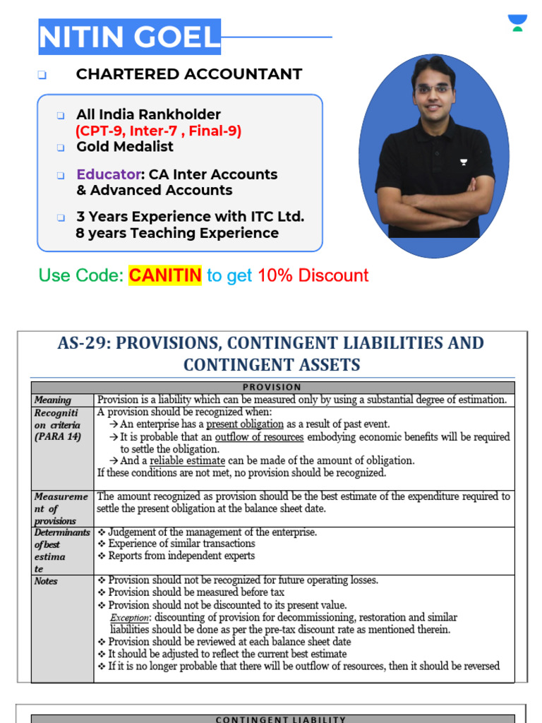 AS 29 Provisions, Contingent Liabilities Contingent Assets PDF