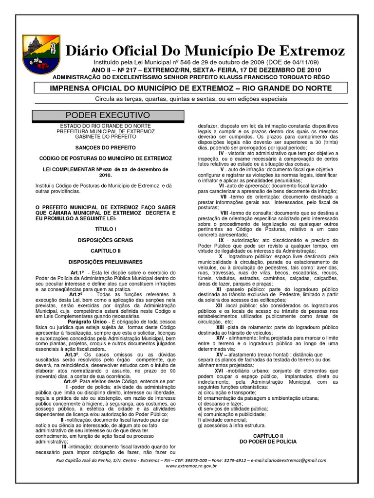 c-digo-de-posturas-extremoz-pdf-poder-policial-lei-constitucional