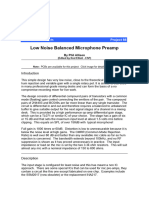 Low Noise Balanced Microphone Preamp