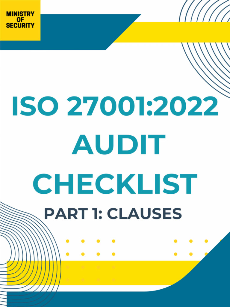 ISO 271001_2022 Audit Checklist Part 1, Part 2, and Part 3 | PDF