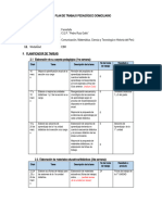 Plan Trabajo Pedagògico Domiciliario 2020