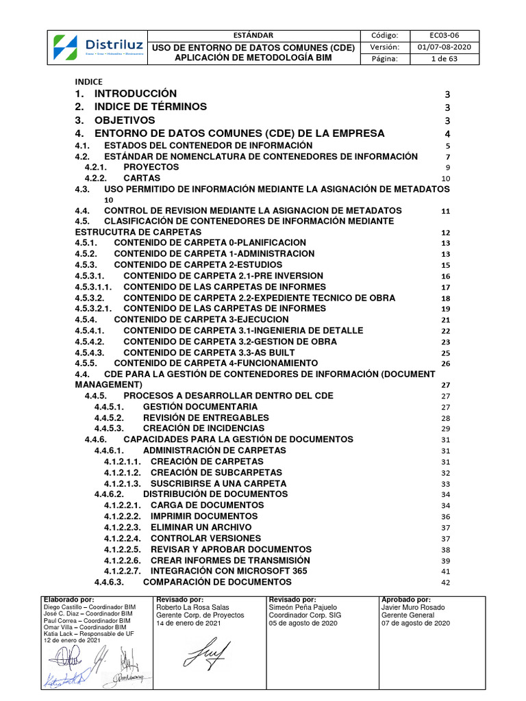 Apendice 04 Estándar Para Uso de CDE | PDF | Sistema de información ...