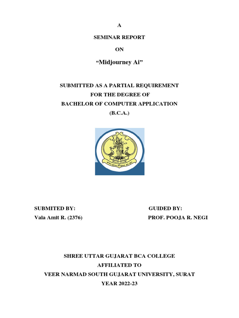 COVER PAGE - PROJECTSEM5 Final | PDF | Artificial Intelligence