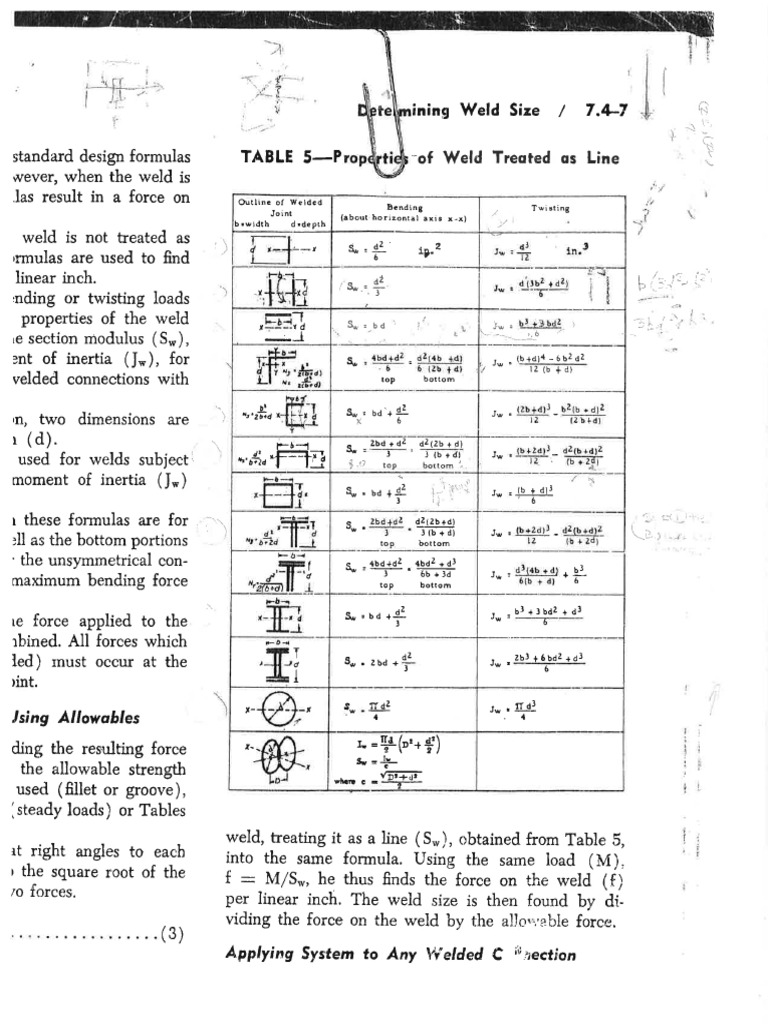 Props of Weld Treated As Line | PDF